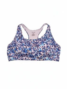 tek gear Women's Plus Blue & Purple Abstract Racerback Sports Bra 3X